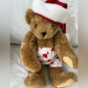 🛍️Vermont Teddy Bear with Santa Hat and Heart Shorts